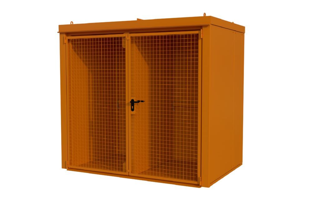 Bauer Gasflaschen Container 2425 x 2265 x 1610 mm GFC-B/W M3 gelborange Produktbild Bauer Gasflaschen Container 2425 x 2265 x 1610 mm GFC-B/W M3 gelborange