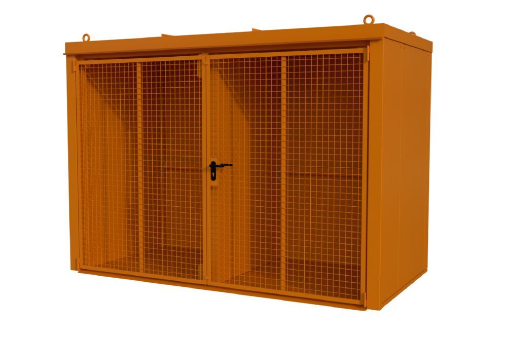 Bauer Gasflaschen Container M4 3120 x 2295 x 1610 mm GFC-B/W gelborange Produktbild Bauer Gasflaschen Container M4 3120 x 2295 x 1610 mm GFC-B/W gelborange