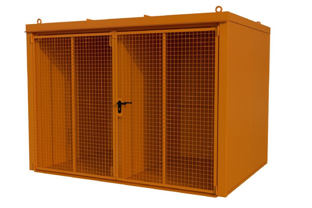 Bauer Gasflaschen Container 3120 x 2295 x 2215 mm GFC-B/W M5 gelborange Produktbild Bauer Gasflaschen Container 3120 x 2295 x 2215 mm GFC-B/W M5 gelborange