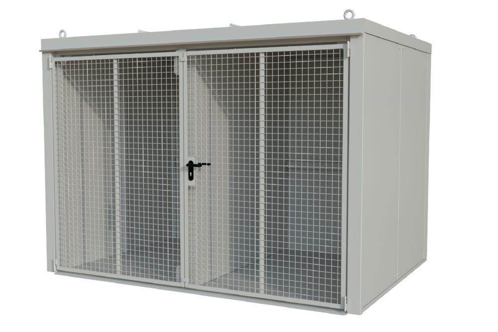 Bauer Gasflaschen Container 3120 x 2295 x 2215 mm GFC-B/W M5 grauweiß Produktbild Bauer Gasflaschen Container 3120 x 2295 x 2215 mm GFC-B/W M5 grauweiß