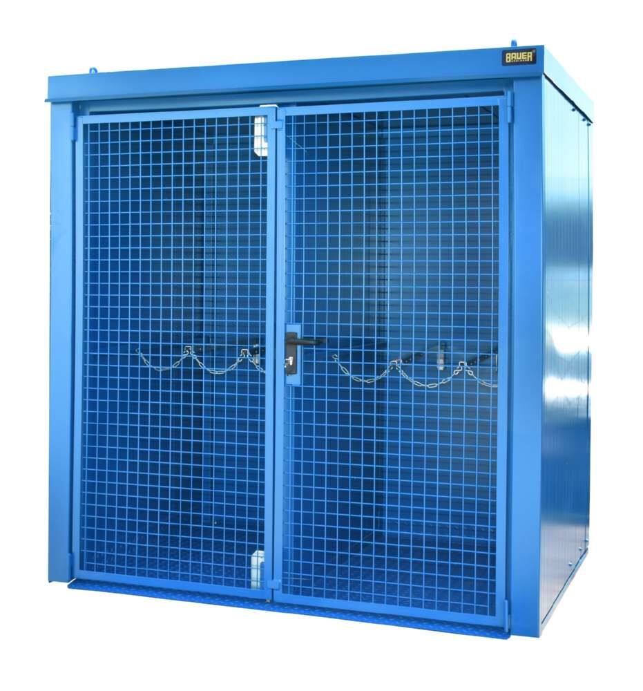 Bauer Gasflaschen Container GFC BW M2 2125 x 2265 x 1575 mm lackiert lichtblau Produktbild Bauer Gasflaschen Container GFC BW M2 2125 x 2265 x 1575 mm lackiert lichtblau