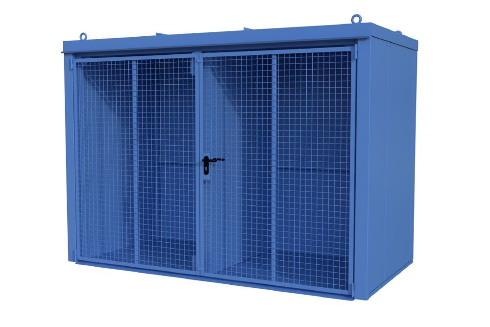 Bauer Gasflaschen Container 3120 x 2295 x 1610 mm GFC-B/W M4 lichtblau Produktbild Bauer Gasflaschen Container 3120 x 2295 x 1610 mm GFC-B/W M4 lichtblau