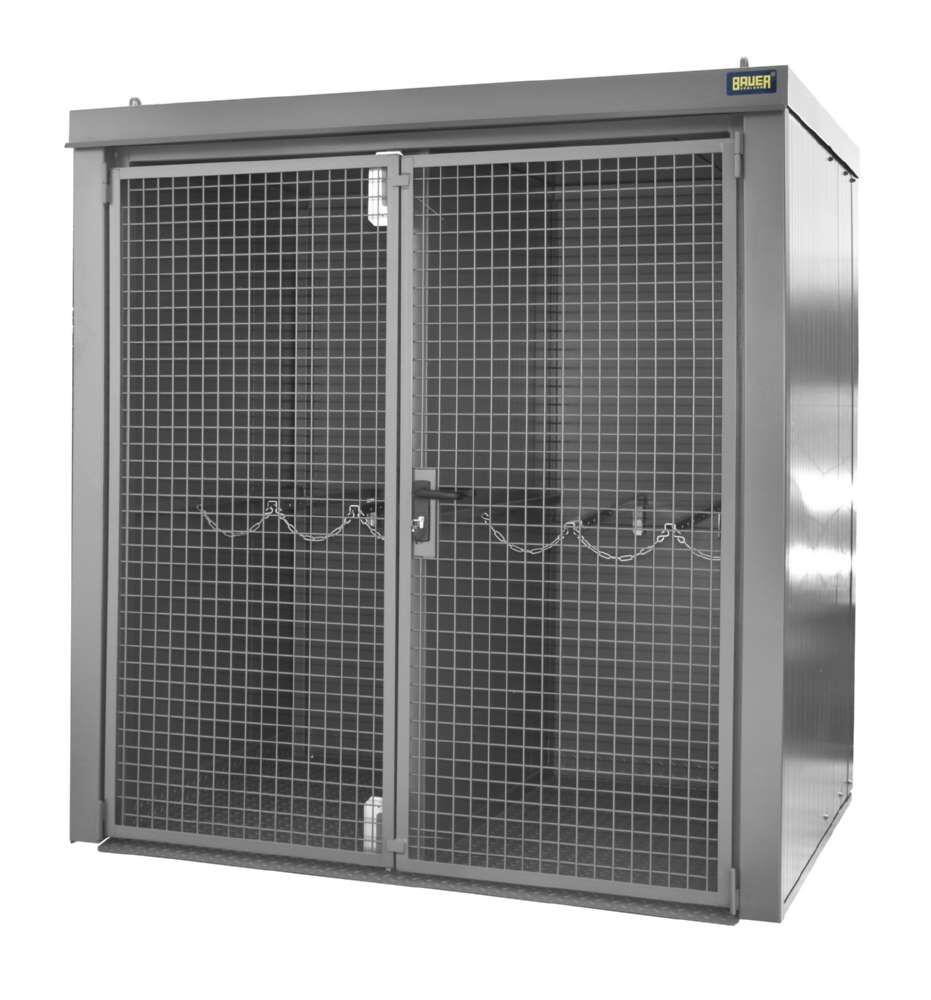 Bauer Gasflaschen Container GFC BW M2 2125 x 2265 x 1575 mm lackiert mausgrau Produktbild Bauer Gasflaschen Container GFC BW M2 2125 x 2265 x 1575 mm lackiert mausgrau