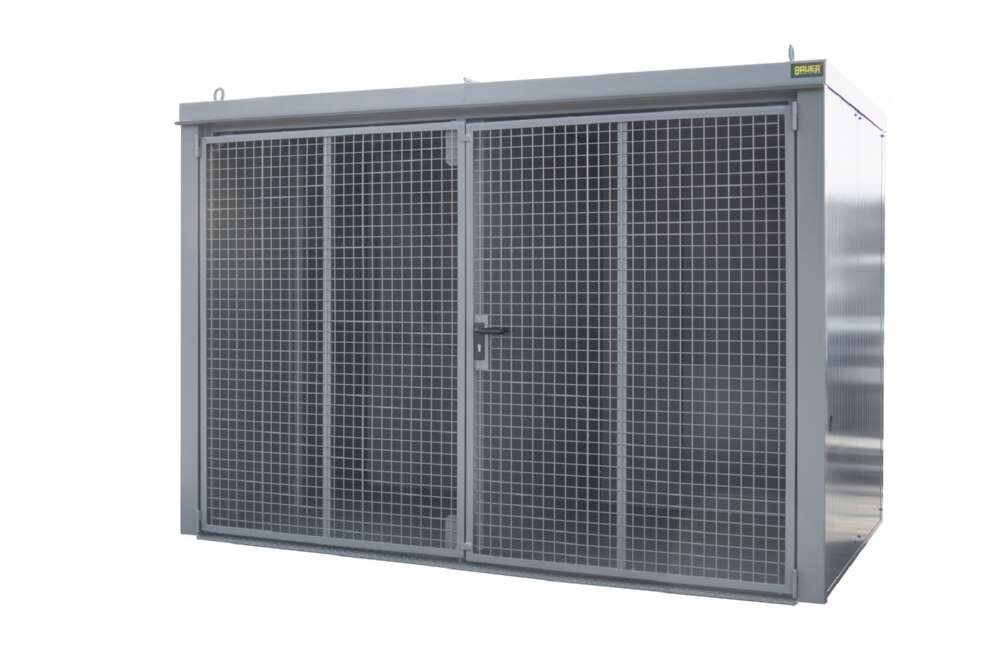 Bauer Gasflaschen Container GFC BW M5 3120 x 2295 x 2180 mm lackiert mausgrau Produktbild Bauer Gasflaschen Container GFC BW M5 3120 x 2295 x 2180 mm lackiert mausgrau