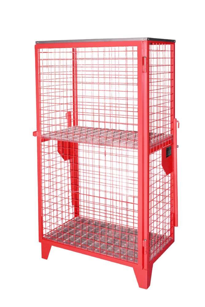 Bauer Gasflaschen Depot GFD R 4 lackiert 915 x 1580 x 500 mm feuerrot Produktbild Bauer Gasflaschen Depot GFD R 4 lackiert 915 x 1580 x 500 mm feuerrot