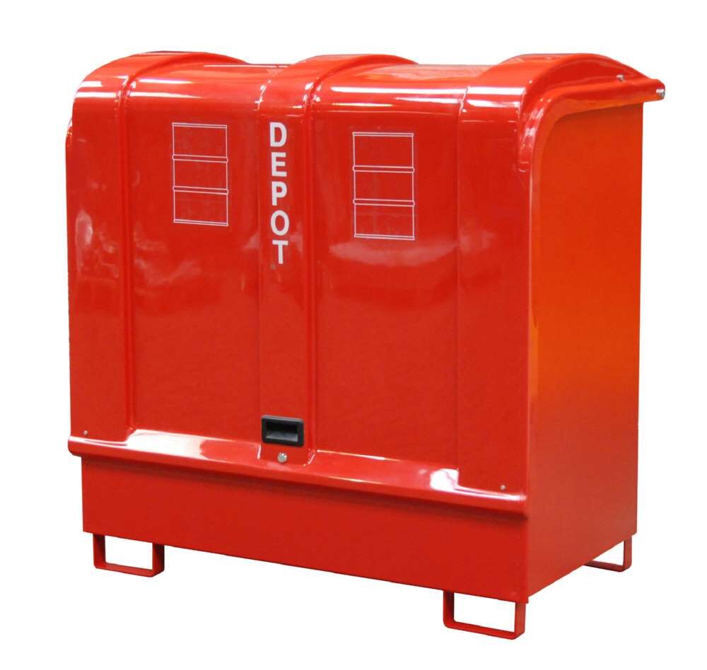 Bauer Gefahrstoff Depot GD B 1460 x 1460 x 830 mm lackiert feuerrot Bauer Gefahrstoff Depot GD B 1460 x 1460 x 830 mm lackiert feuerrot