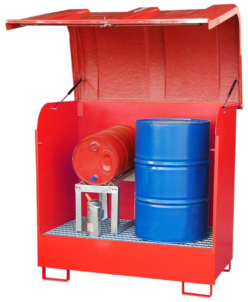 Bauer Gefahrstoff Depot GD B 1460 x 1460 x 830 mm lackiert feuerrot Bauer Gefahrstoff Depot GD B 1460 x 1460 x 830 mm lackiert feuerrot