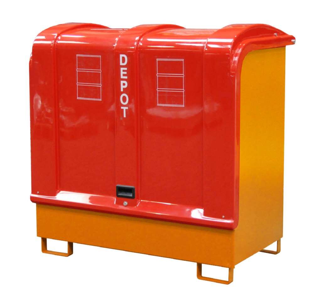 Bauer Gefahrstoff Depot GD B 1460 x 1460 x 830 mm lackiert gelborange Bauer Gefahrstoff Depot GD B 1460 x 1460 x 830 mm lackiert gelborange