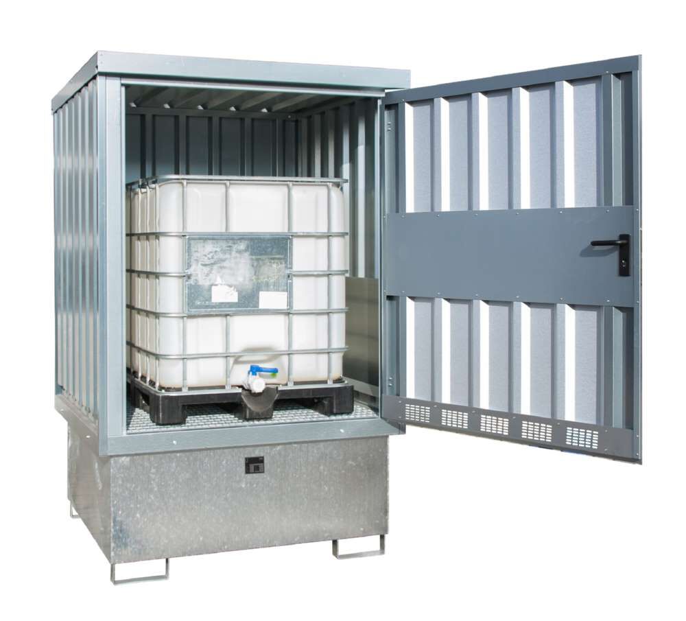 Bauer Gefahrstoff Depot GD E IBC verzinkt 1535 x 2470 x 1590 mm Produktbild Bauer Gefahrstoff Depot GD E IBC verzinkt 1535 x 2470 x 1590 mm