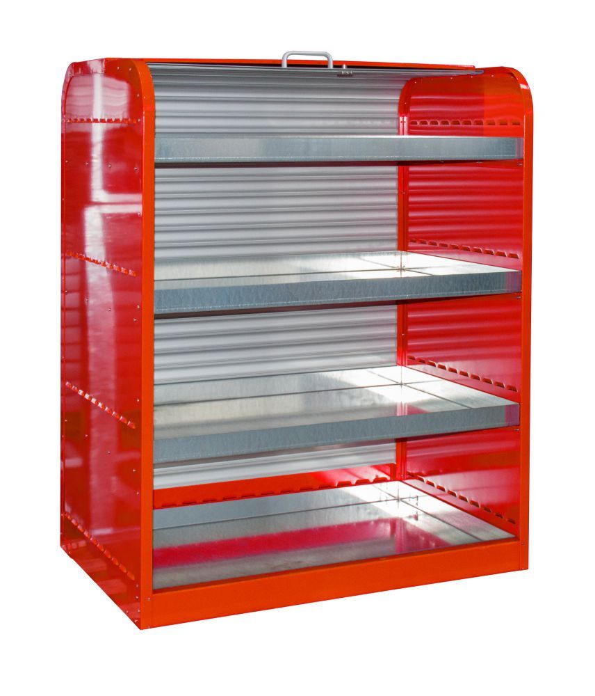 Bauer Gefahrstoff Rollladenschrank RSG 4 lackiert Feuerrot Produktbild Bauer Gefahrstoff Rollladenschrank RSG 4 lackiert Feuerrot bild 2