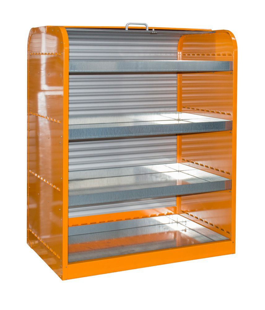 Bauer Gefahrstoff Rollladenschrank RSG 4 lackiert Gelborange Produktbild Bauer Gefahrstoff Rollladenschrank RSG 4 lackiert Gelborange bild 2