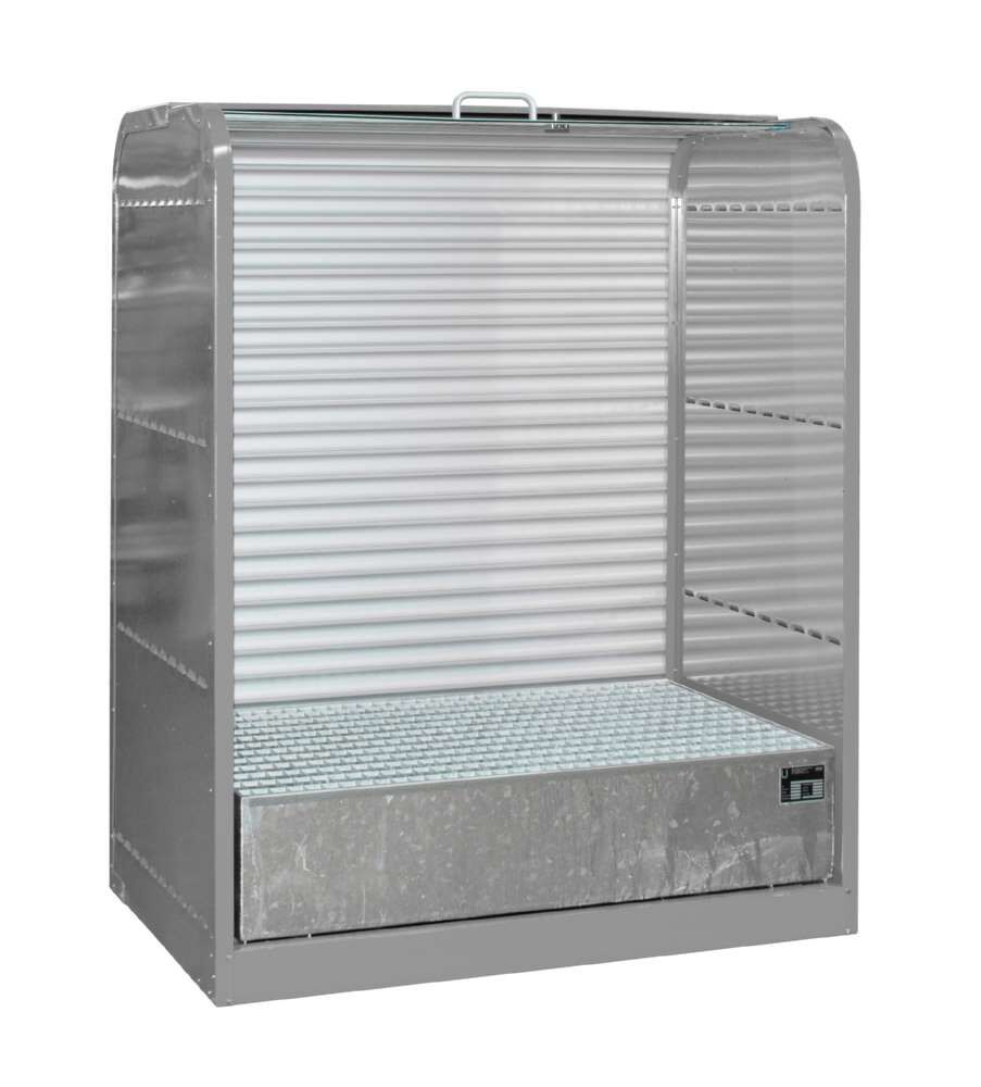 Bauer Gefahrstoff Rollladenschrank RSG 1 lackiert 1300 x 1610 x 870 mm mausgrau Produktbild Bauer Gefahrstoff Rollladenschrank RSG 1 lackiert 1300 x 1610 x 870 mm mausgrau bild 2