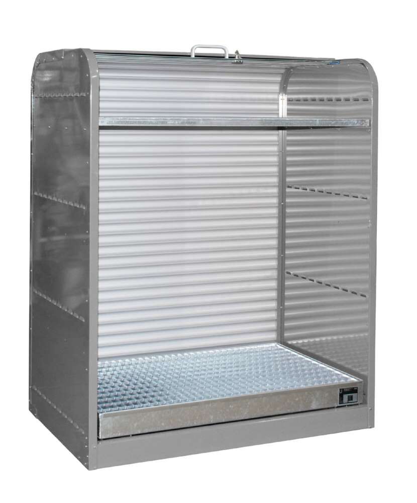 Bauer Gefahrstoff Rollladenschrank RSG 2 lackiert 1300 x 1610 x 870 mm mausgrau Produktbild Bauer Gefahrstoff Rollladenschrank RSG 2 lackiert 1300 x 1610 x 870 mm mausgrau bild 2