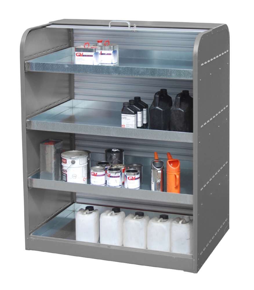 Bauer Gefahrstoff Rollladenschrank RSG 4 lackiert 1300 x 1610 x 870 mm mausgrau Produktbild Bauer Gefahrstoff Rollladenschrank RSG 4 lackiert 1300 x 1610 x 870 mm mausgrau bild 3