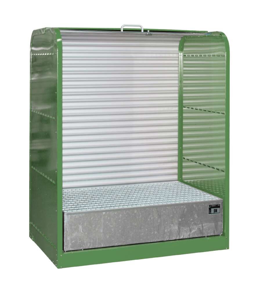 Bauer Gefahrstoff Rollladenschrank RSG 1 lackiert 1300 x 1610 x 870 mm resedagrün Produktbild Bauer Gefahrstoff Rollladenschrank RSG 1 lackiert 1300 x 1610 x 870 mm resedagrün bild 2