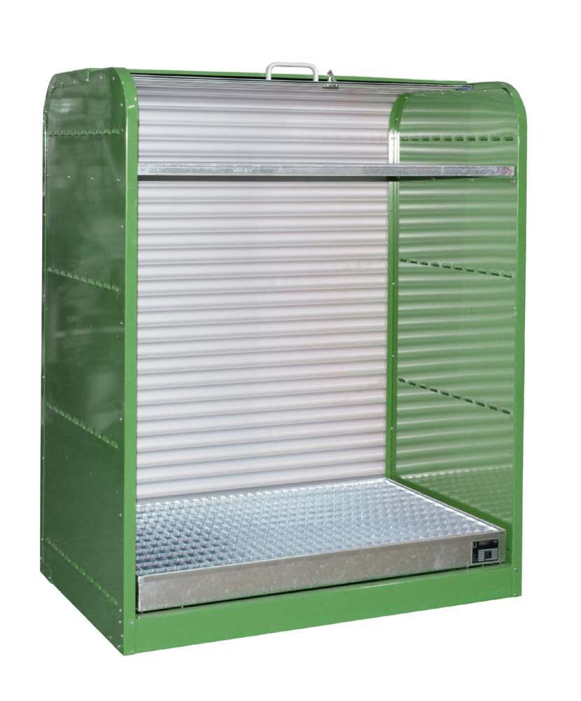 Bauer Gefahrstoff Rollladenschrank RSG 2 lackiert 1300 x 1610 x 870 mm resedagrün Produktbild Bauer Gefahrstoff Rollladenschrank RSG 2 lackiert 1300 x 1610 x 870 mm resedagrün bild 2