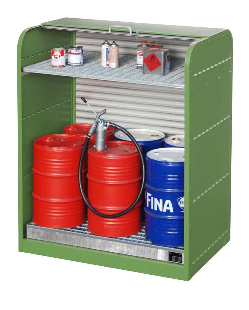 Bauer Gefahrstoff Rollladenschrank RSG 2 lackiert 1300 x 1610 x 870 mm resedagrün Produktbild Bauer Gefahrstoff Rollladenschrank RSG 2 lackiert 1300 x 1610 x 870 mm resedagrün bild 3