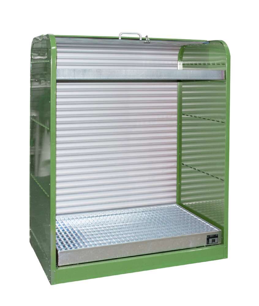 Bauer Gefahrstoff Rollladenschrank RSG 3 lackiert 1300 x 1610 x 870 mm resedagrün Produktbild Bauer Gefahrstoff Rollladenschrank RSG 3 lackiert 1300 x 1610 x 870 mm resedagrün bild 2