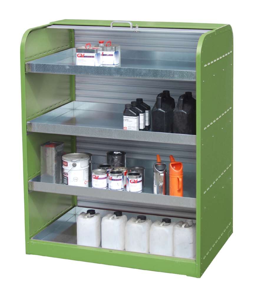 Bauer Gefahrstoff Rollladenschrank RSG 4 lackiert 1300 x 1610 x 870 mm resedagrün Produktbild Bauer Gefahrstoff Rollladenschrank RSG 4 lackiert 1300 x 1610 x 870 mm resedagrün bild 3