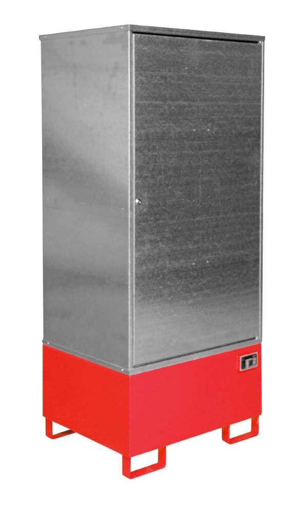 Bauer Gefahrstoff Schrank GS 1 lackiert 840 x 1930 x 690 mm feuerrot Produktbild Bauer Gefahrstoff Schrank GS 1 lackiert 840 x 1930 x 690 mm feuerrot