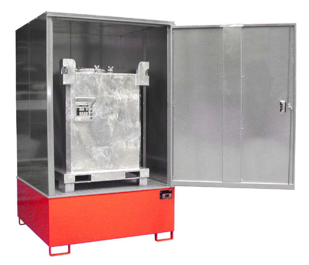 Bauer Gefahrstoff Schrank GS 4 lackiert 1475 x 2410 x 1460 mm feuerrot Produktbild Bauer Gefahrstoff Schrank GS 4 lackiert 1475 x 2410 x 1460 mm feuerrot