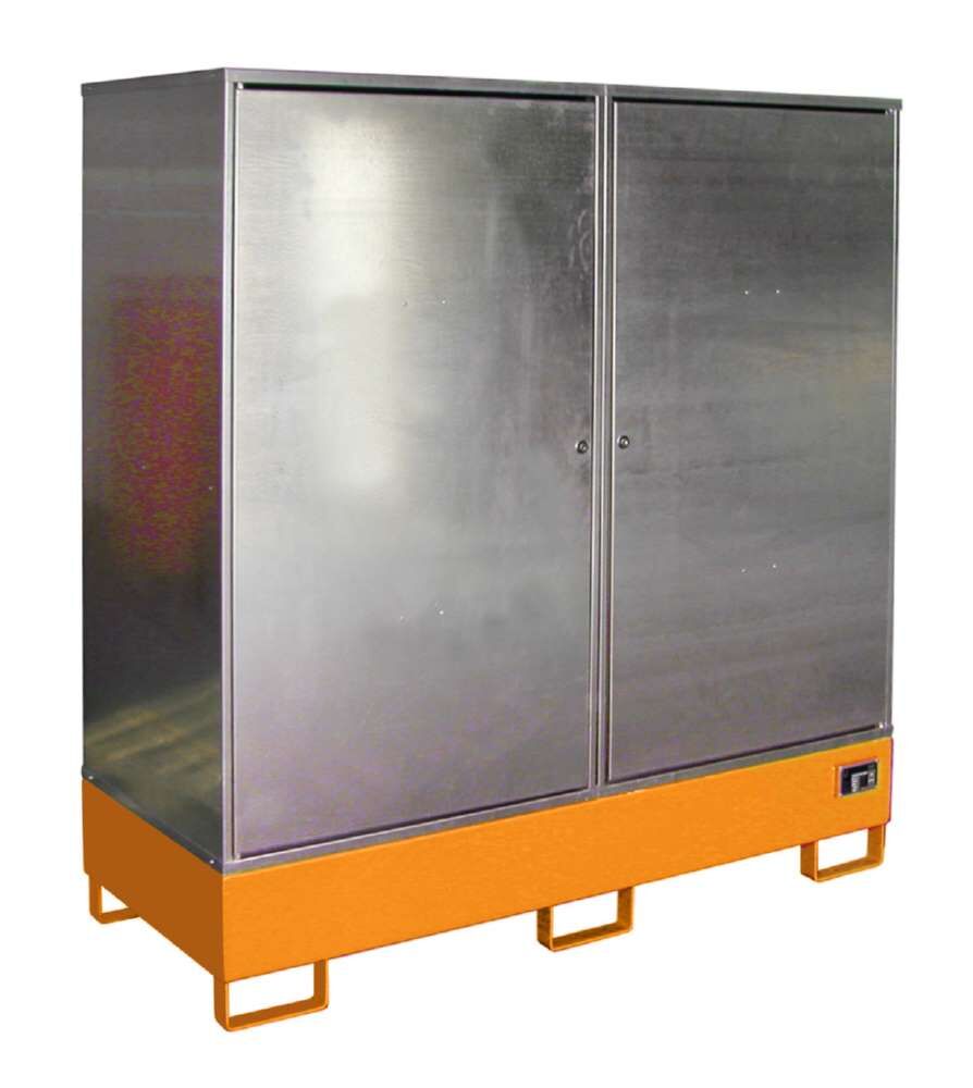 Bauer Gefahrstoff Schrank GS 2 lackiert 1680 x 1780 x 690 mm gelborange Produktbild Bauer Gefahrstoff Schrank GS 2 lackiert 1680 x 1780 x 690 mm gelborange