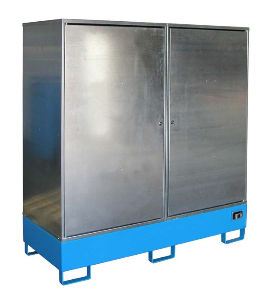 Bauer Gefahrstoff Schrank GS 2 lackiert 1680 x 1780 x 690 mm lichtblau Produktbild Bauer Gefahrstoff Schrank GS 2 lackiert 1680 x 1780 x 690 mm lichtblau