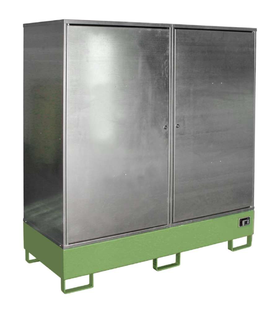 Bauer Gefahrstoff Schrank GS 2 lackiert 1680 x 1780 x 690 mm resedagrün Produktbild Bauer Gefahrstoff Schrank GS 2 lackiert 1680 x 1780 x 690 mm resedagrün