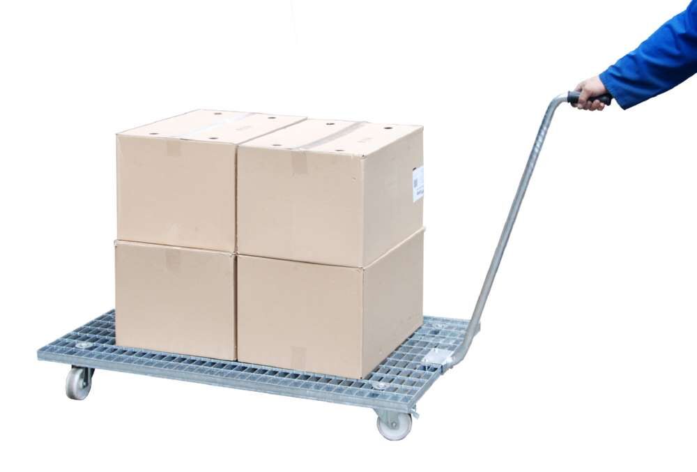 Bauer Gitterrost-Rollwagen GRW-III feuerverzinkt Produktbild Bauer Gitterrost-Rollwagen GRW-III feuerverzinkt bild 2