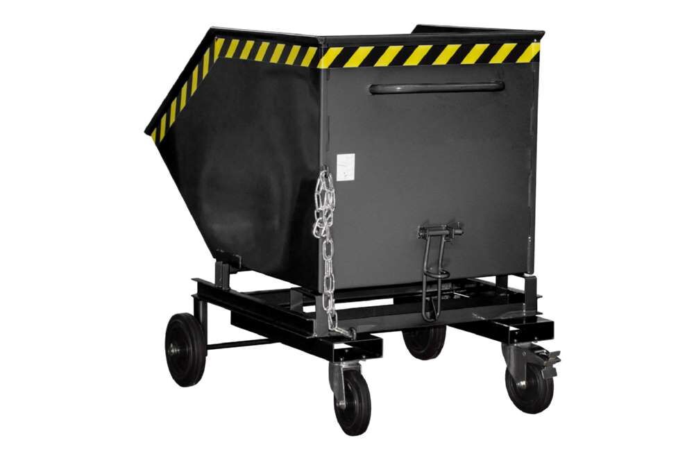 Bauer Kastenwagen KW-ET 600 lackiert 2 Räder und 2 Lenkrollen schwarzgrau Produktbild Bauer Kastenwagen KW-ET 600 lackiert 2 Räder und 2 Lenkrollen schwarzgrau