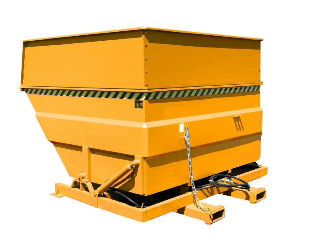 Bauer Kippbehälter BKC-H 500 lackiert in der Farbe Gelborange Produktbild Bauer Kippbehälter BKC-H 500 lackiert in der Farbe Gelborange