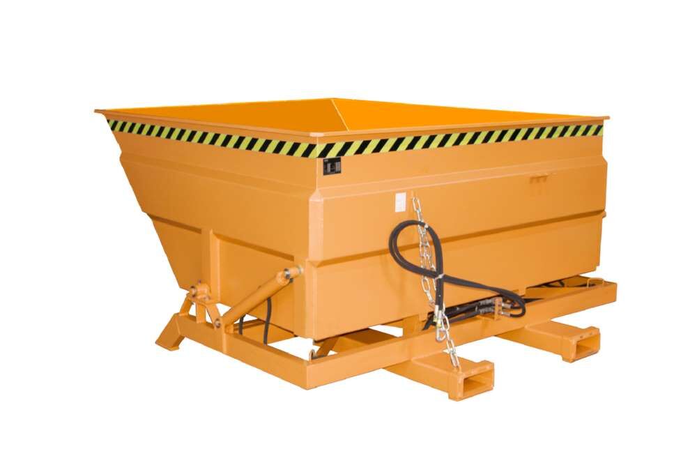 Bauer Kippbehälter BKC-H 200 lackiert in der Farbe Gelborange Produktbild Bauer Kippbehälter BKC-H 200 lackiert in der Farbe Gelborange