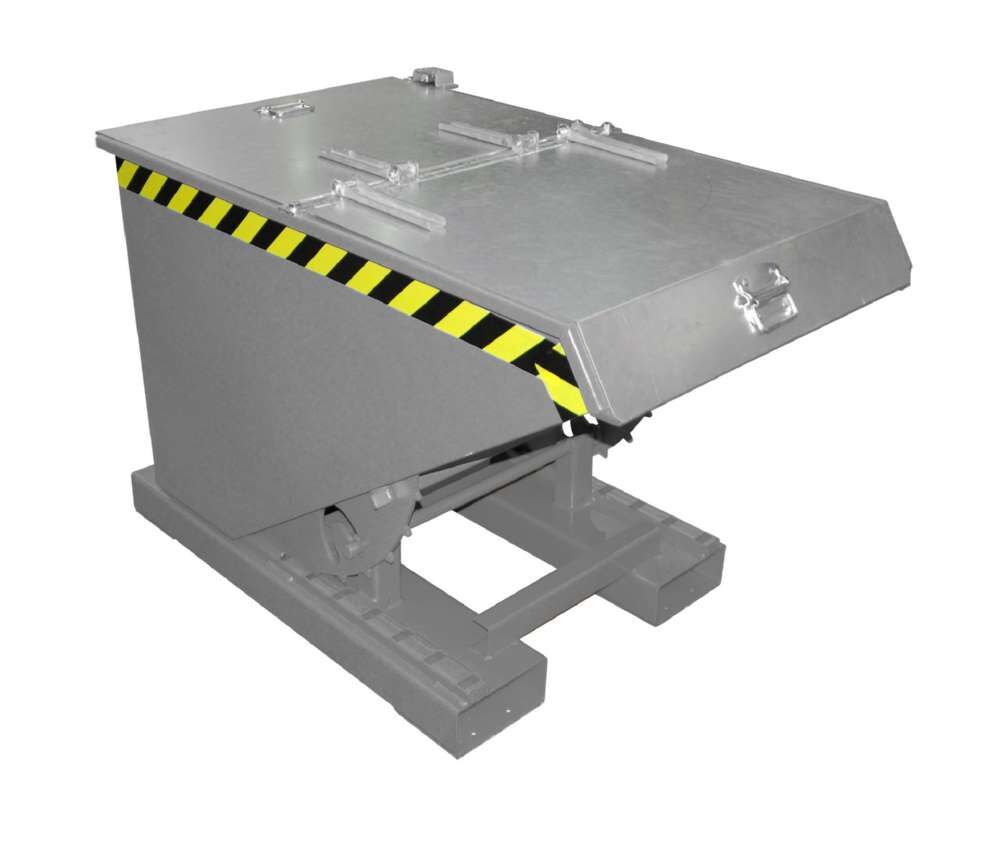 Bauer Kippbehälter EXPO 300 mit Abrollmechanismus lackiert in der Farbe Mausgrau Produktbild Bauer Kippbehälter EXPO 300 mit Abrollmechanismus lackiert in der Farbe Mausgrau bild 2