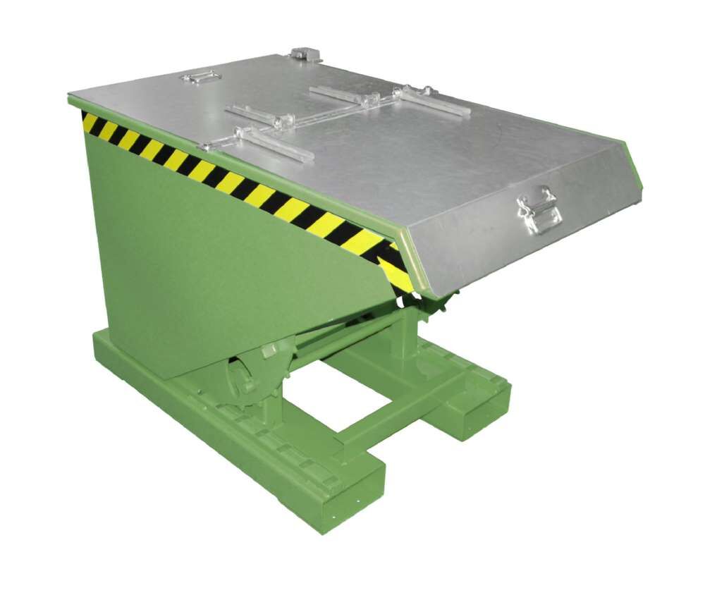 Bauer Kippbehälter EXPO 300 mit Abrollmechanismus lackiert in der Farbe Resedagrün Produktbild Bauer Kippbehälter EXPO 300 mit Abrollmechanismus lackiert in der Farbe Resedagrün bild 2