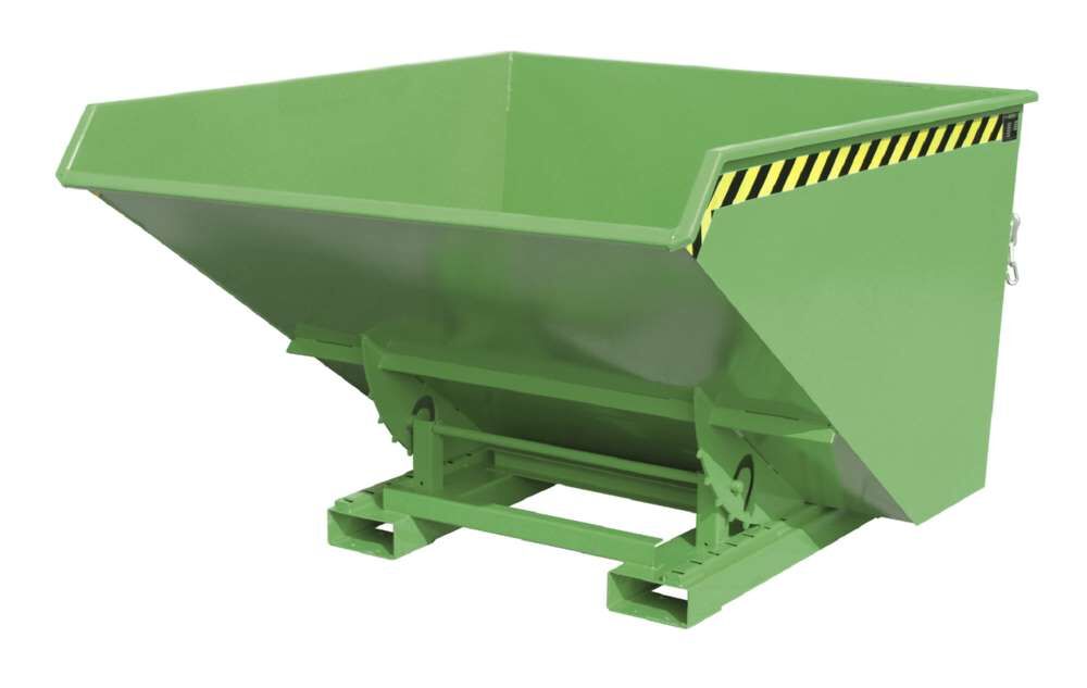 Bauer Kippbehälter EXPO 1700 mit Abrollmechanismus lackiert in der Farbe Resedagrün Produktbild Bauer Kippbehälter EXPO 1700 mit Abrollmechanismus lackiert in der Farbe Resedagrün