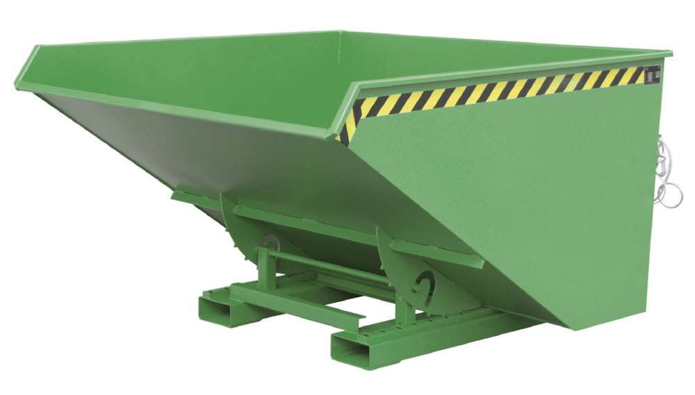 Bauer Kippbehälter EXPO 2100 mit Abrollmechanismus lackiert in der Farbe Resedagrün Produktbild Bauer Kippbehälter EXPO 2100 mit Abrollmechanismus lackiert in der Farbe Resedagrün
