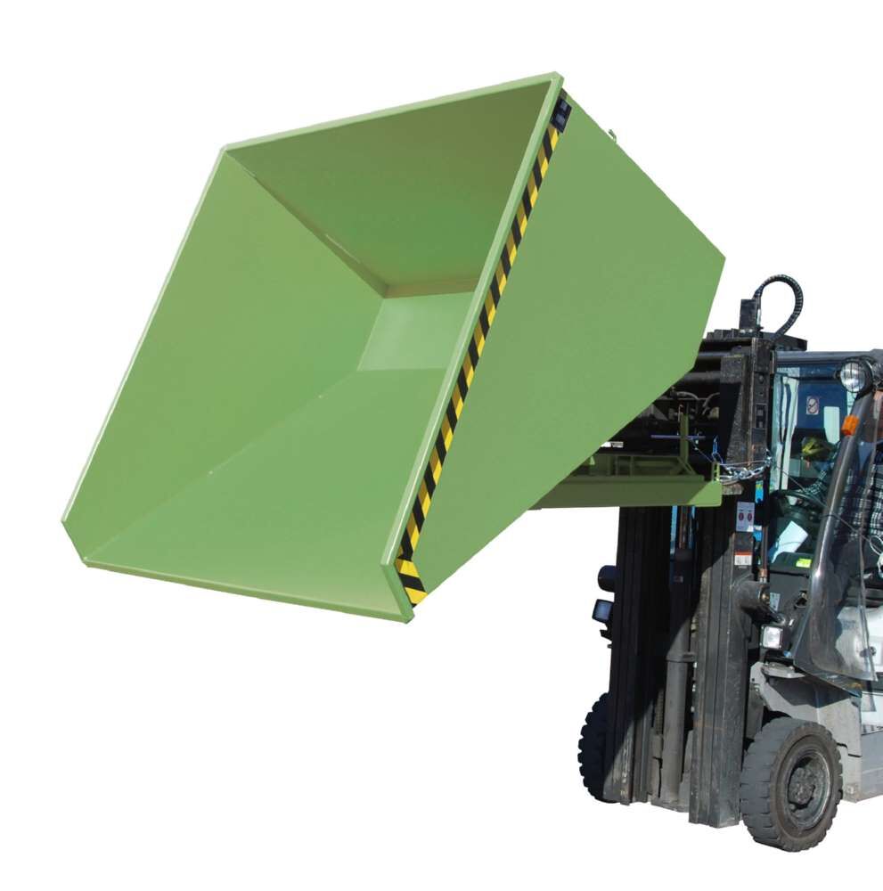 Bauer Kippbehälter EXPO 2100 mit Abrollmechanismus lackiert in der Farbe Resedagrün Produktbild Bauer Kippbehälter EXPO 2100 mit Abrollmechanismus lackiert in der Farbe Resedagrün bild 2