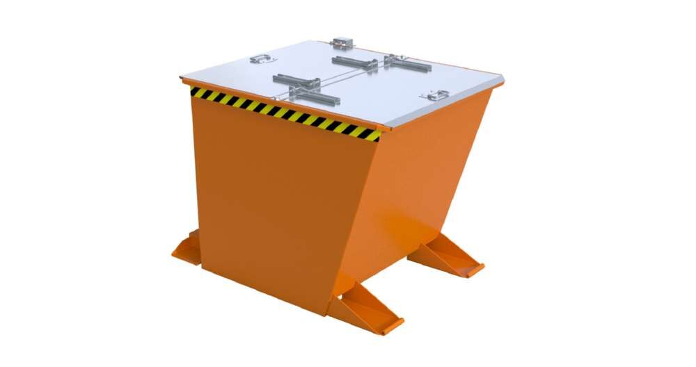 Bauer Kippbehälter lackiert in der Farbe Gelborange GU-RZ 55 Produktbild Bauer Kippbehälter lackiert in der Farbe Gelborange GU-RZ 55 bild 2