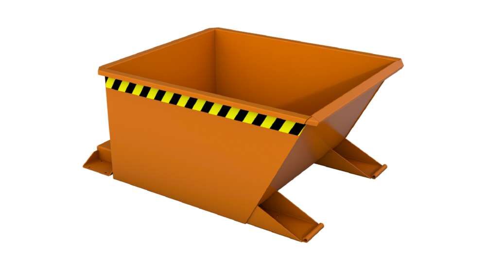 Bauer Kippbehälter lackiert in der Farbe Gelborange GU-RZ 30 Produktbild Bauer Kippbehälter lackiert in der Farbe Gelborange GU-RZ 30