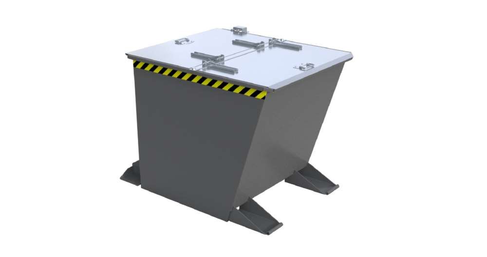 Bauer Kippbehälter lackiert in der Farbe Mausgrau GU-RZ 55 Produktbild Bauer Kippbehälter lackiert in der Farbe Mausgrau GU-RZ 55 bild 2