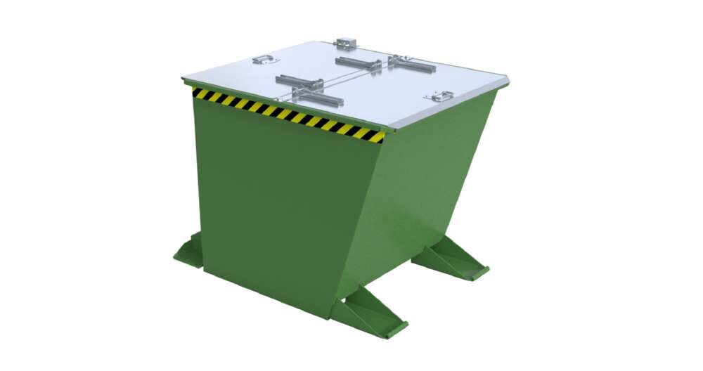 Bauer Kippbehälter lackiert in der Farbe Resedagrün GU-RZ 55 Produktbild Bauer Kippbehälter lackiert in der Farbe Resedagrün GU-RZ 55 bild 2