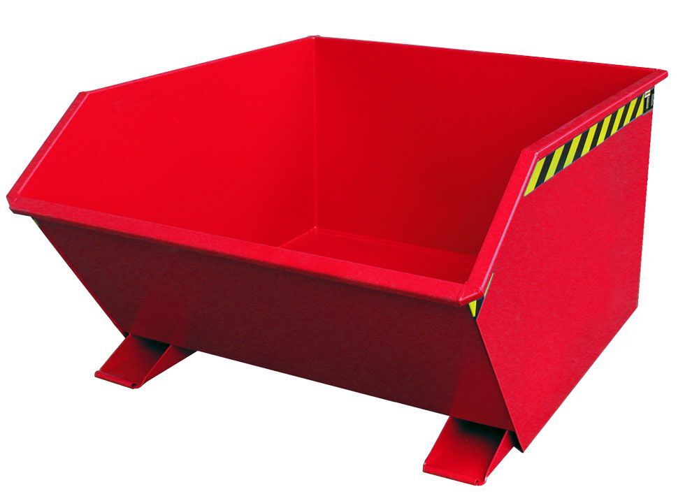 Bauer Kippbehälter lackiert feuerrot Breite 1280 mm Produktbild Bauer Kippbehälter lackiert feuerrot Breite 1280 mm