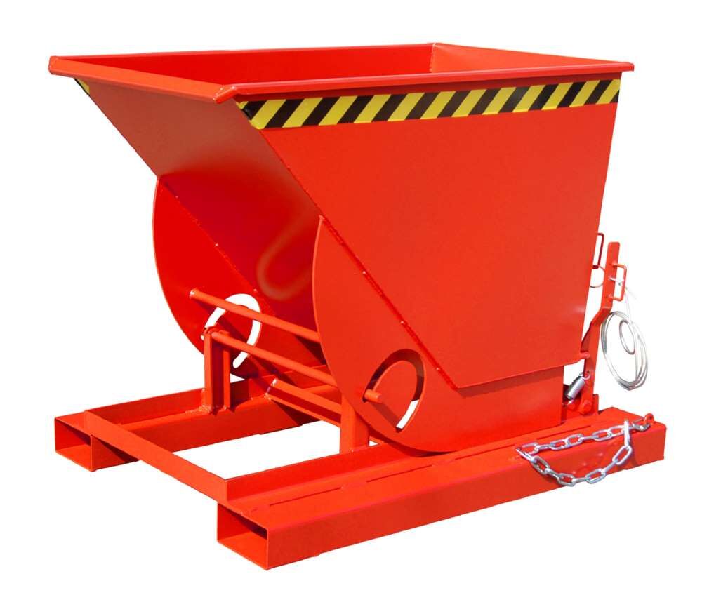 Bauer Kippbehälter mit Abrollmechanismus AK 50 lackiert in der Farbe Feuerrot Produktbild Bauer Kippbehälter mit Abrollmechanismus AK 50 lackiert in der Farbe Feuerrot