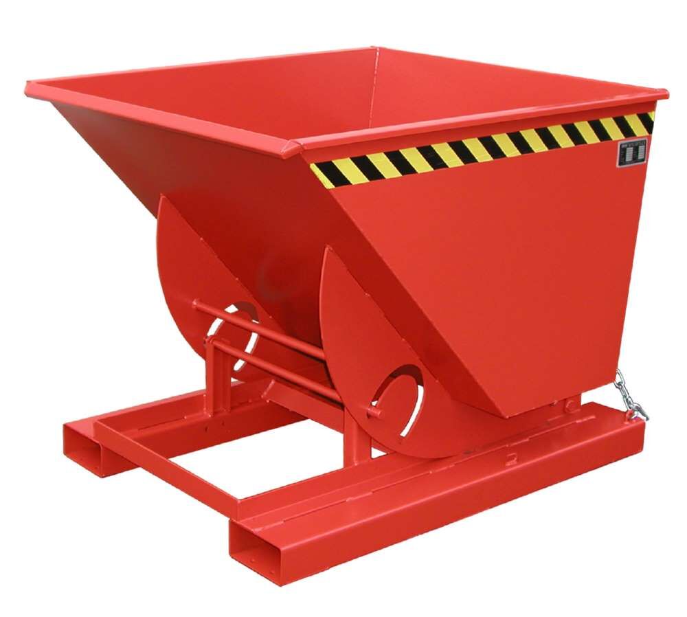 Bauer Kippbehälter mit Abrollmechanismus AK 75 lackiert in der Farbe Feuerrot Produktbild Bauer Kippbehälter mit Abrollmechanismus AK 75 lackiert in der Farbe Feuerrot