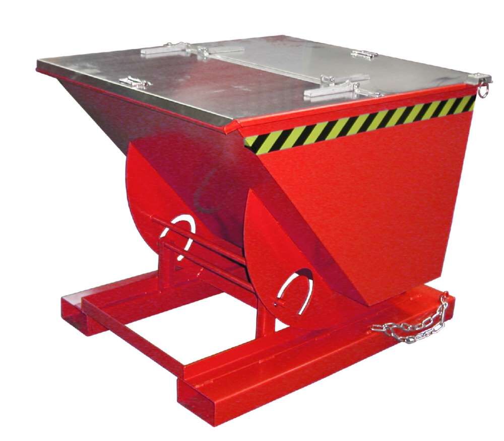 Bauer Kippbehälter mit Abrollmechanismus AK 75 lackiert in der Farbe Feuerrot Produktbild Bauer Kippbehälter mit Abrollmechanismus AK 75 lackiert in der Farbe Feuerrot bild 2