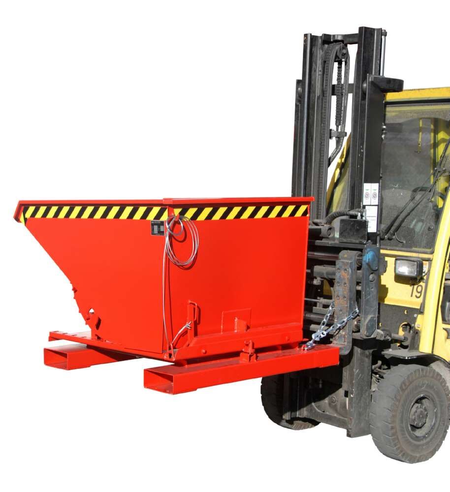 Bauer Kippbehälter 3S 600 lackiert in der Farbe Feuerrot Produktbild Bauer Kippbehälter 3S 600 lackiert in der Farbe Feuerrot bild 3