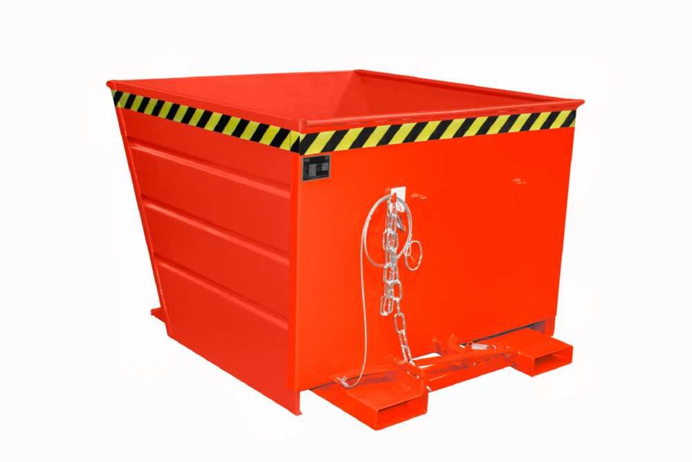 Bauer Kippbehälter VG 1100 lackiert in der Farbe Feuerrot Produktbild Bauer Kippbehälter VG 1100 lackiert in der Farbe Feuerrot