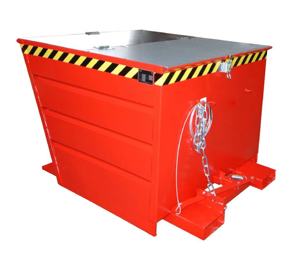 Bauer Kippbehälter VG 1100 lackiert in der Farbe Feuerrot Produktbild Bauer Kippbehälter VG 1100 lackiert in der Farbe Feuerrot bild 2