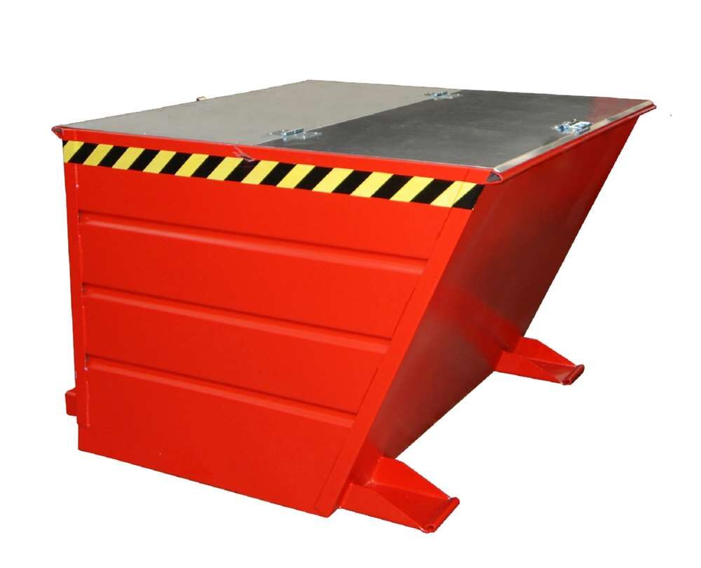 Bauer Kippbehälter VG 1100 lackiert in der Farbe Feuerrot Produktbild Bauer Kippbehälter VG 1100 lackiert in der Farbe Feuerrot bild 3