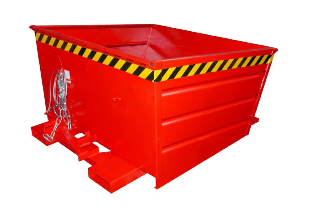 Bauer Kippbehälter VD 800 lackiert in der Farbe Feuerrot Produktbild Bauer Kippbehälter VD 800 lackiert in der Farbe Feuerrot